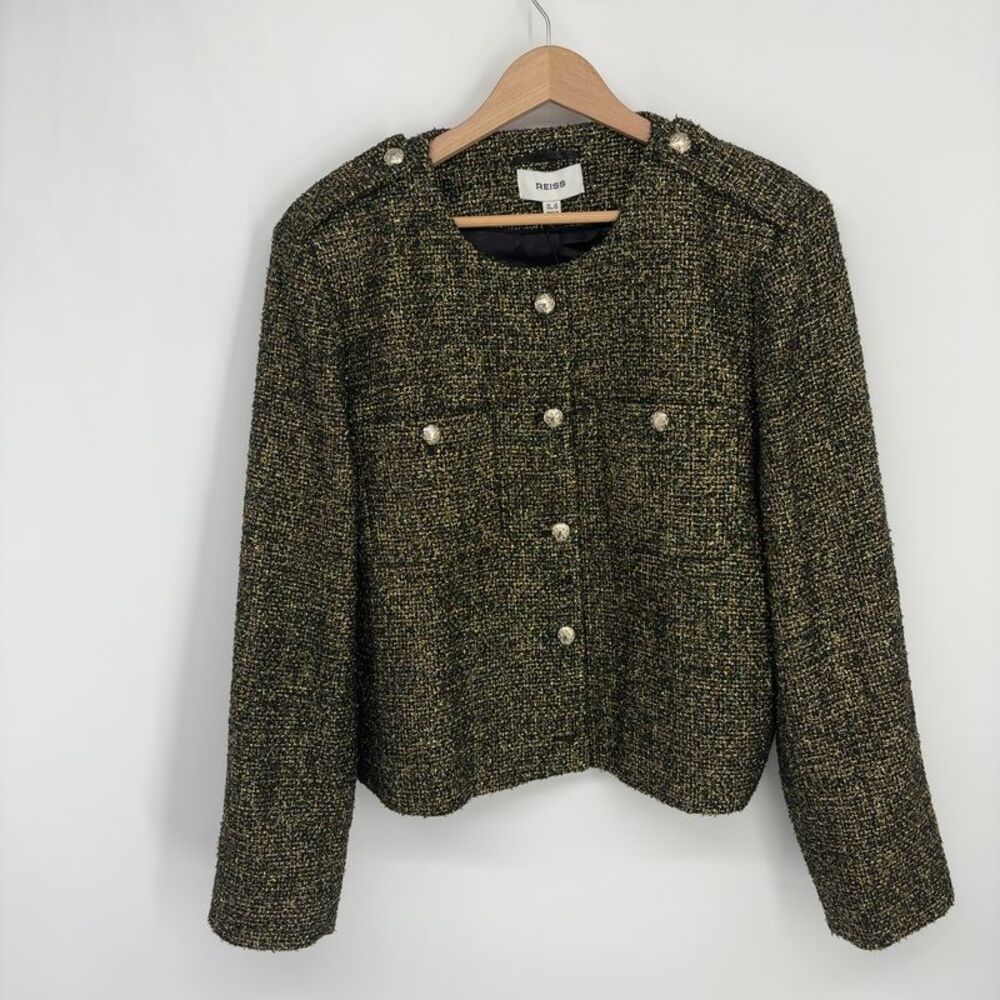 Reiss Cropped Sparkle Jacket